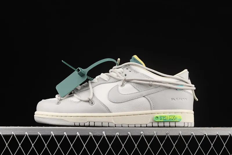 All Categories Nk SB Dunk Series Nk SB Dunk Low Low-top sneakers J version OF x Nk Dunk Low OW Gray SB smashed backboard fashion casual sneakers DM1602-117